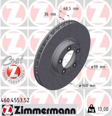 9J1615301A TAYCAN FREN DİSKİ ÖN SOL SportZ 2020 >