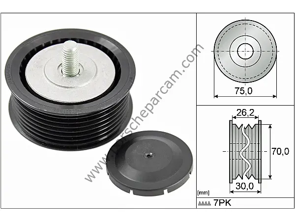 94810211901 V KAYIŞ AVARE RULMANI 4.5 V8 -V8Turbo CAYENNE 2003 >> 2006