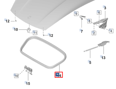 9J1823727A TAYCAN MOTOR KAPUT FİTİLİ 2020 >