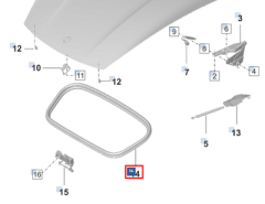 9J1823727A TAYCAN MOTOR KAPUT FİTİLİ 2020 >