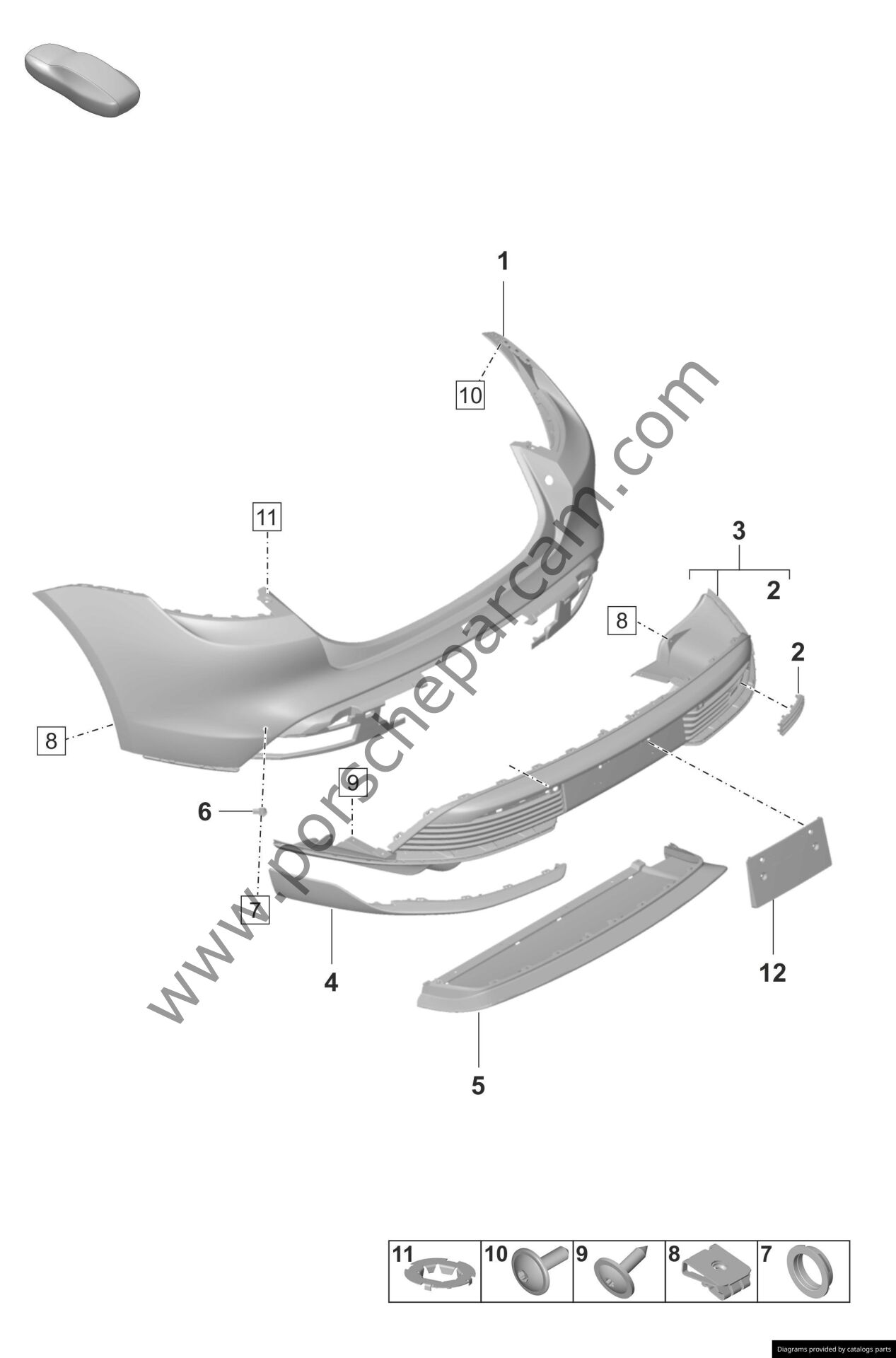 9J1807875P ARKA TAMPON SPOYLERİ SPORTİF DİZAYN TAYCAN 2020 >> 2024