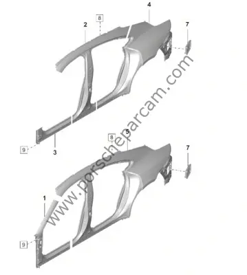 9J1809087 YGRV ARKA ÇAMURLUK SOL YGRV TAYCAN 2020 >>