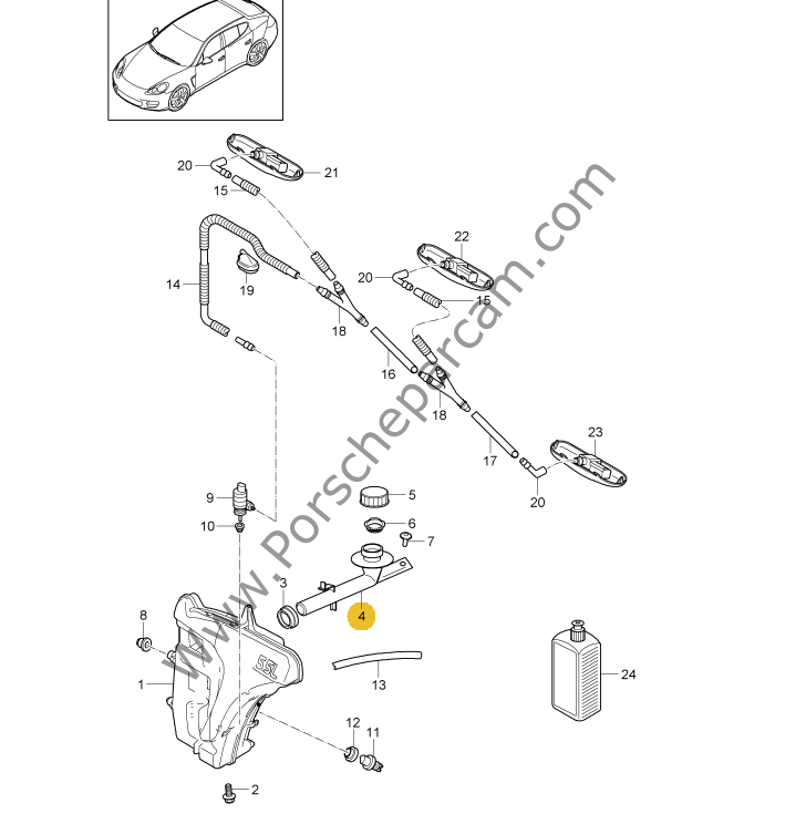 97052860501 SİLECEK SUYU DOLOM AĞZI PANAMERA 2010>>2016